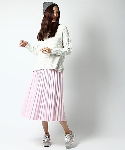 デニムプリーツスカート