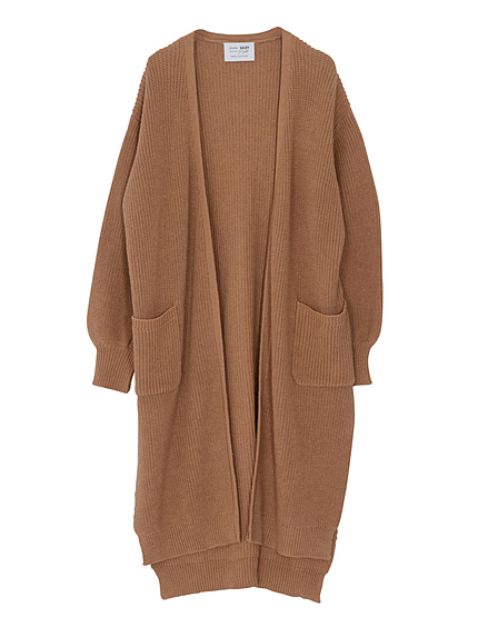 袖ボリュームロングカーデ