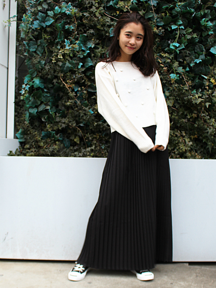 ポンポンニット プルオーバー