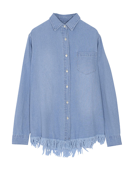 フリンジデニムシャツ