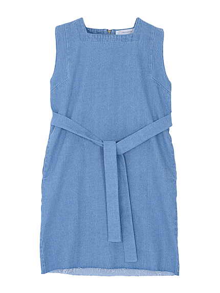 Denimカットオフワンピース