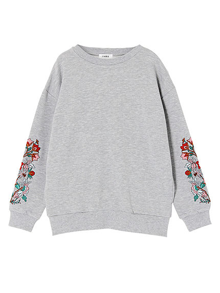 フラワースリーブスウェットTOPS