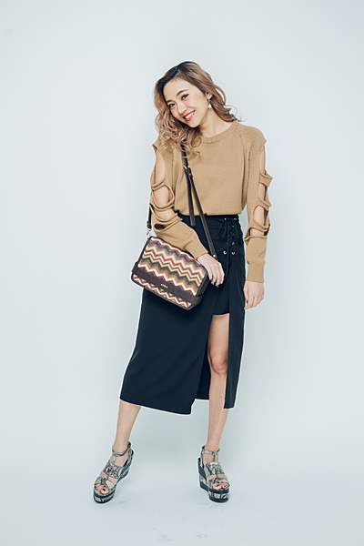 ジオメトリックショルダーBAG