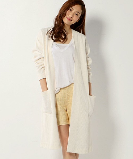 〓★JC カット 接結 ラップ ロングカーディガン