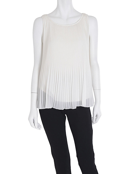 シフォンプリーツノースリBL