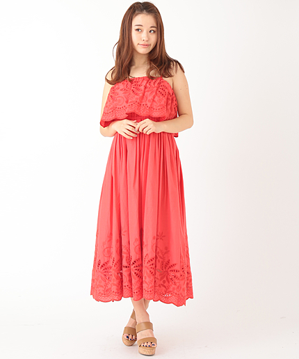 カットワークキャミOP