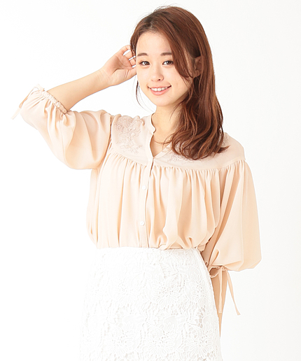 ヨーク刺繍チュニックBL