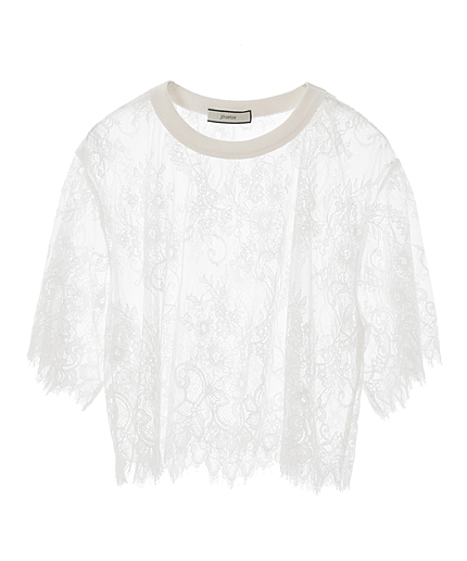 レースショート丈 T