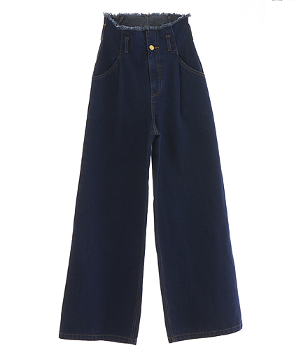 ウエストフリンジデニムワイドP
