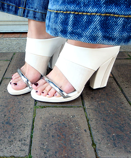 WOODパターンバイカラーサンダル