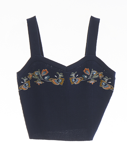 Embroidery Knitビスチェ