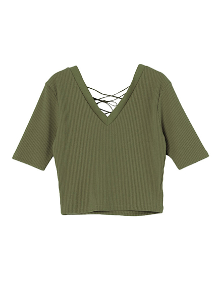 バックレースアップリブTOPS