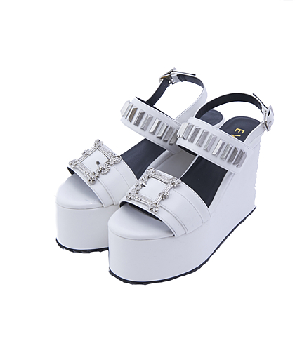 バックルウェッジソールサンダル