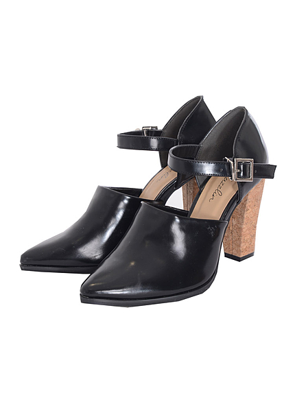 【goods】コルクヒールエナメルサンダル