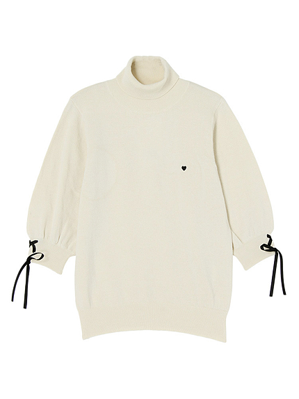 レースアップニット