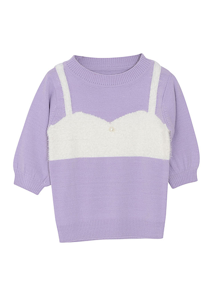 ビスチェレイヤードニット