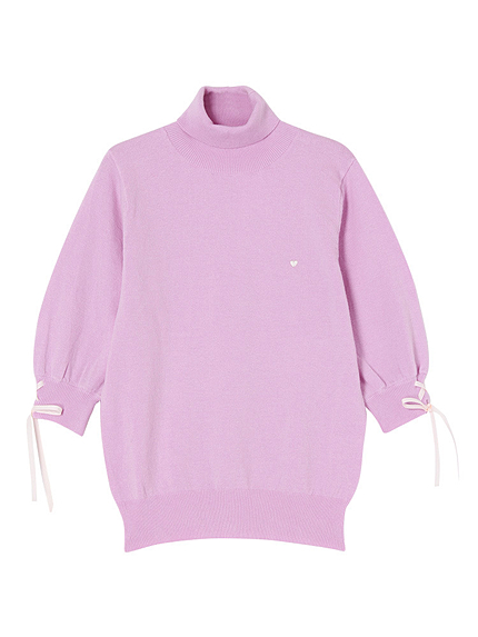 レースアップニット