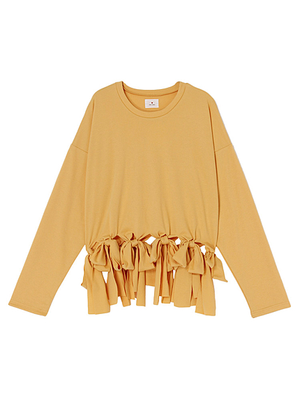 フリンジリボンカットソー