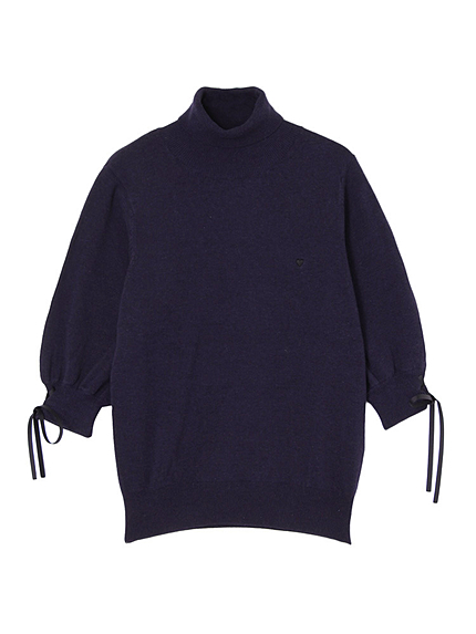 レースアップニット