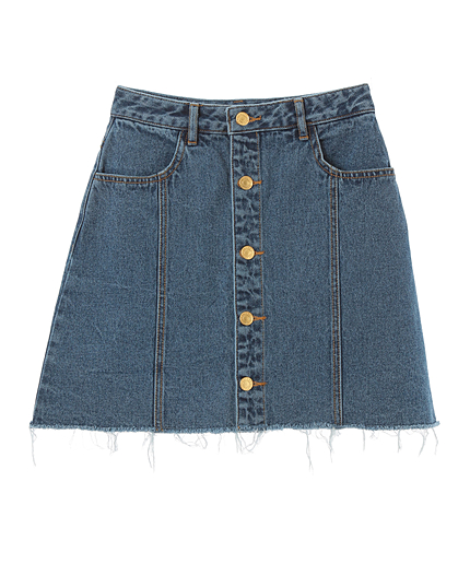 フロントボタンデニム SK