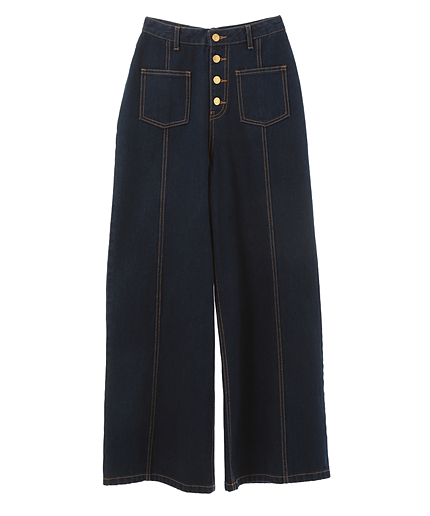 ハイウエストデニムバギーPT