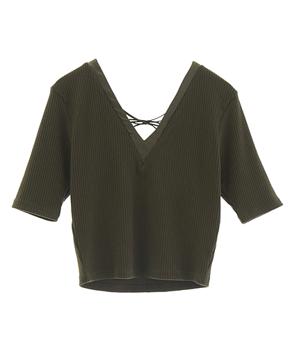 バックレースアップリブTOPS