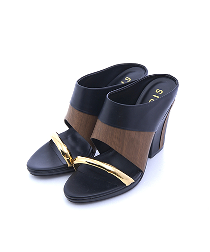 WOODパターンバイカラーサンダル