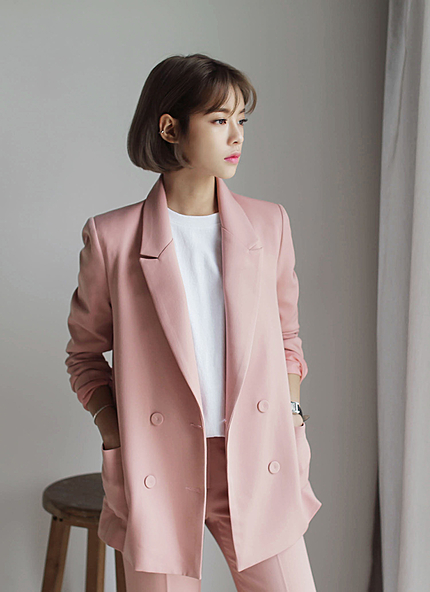 S/Sダブルボタンテーラードジャケット・全2色・t45742