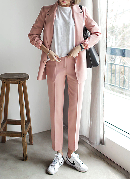 S/Sベーシックスリムスラックスパンツ・全2色・t45744