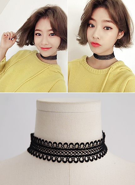 2COLORSレースチョーカー・全2色・t43602