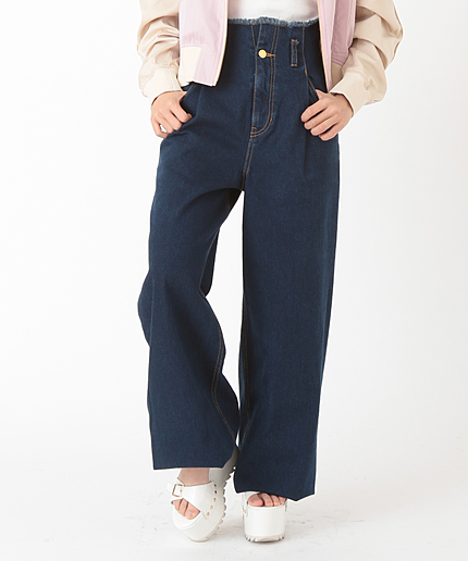 ウエストフリンジデニムワイドP