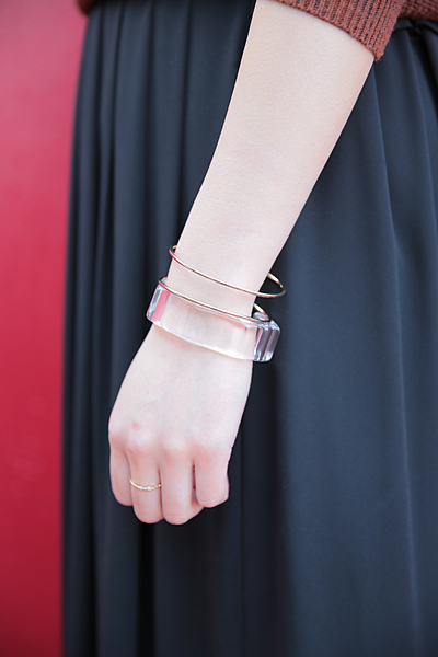 アクリル×細線バングルSET