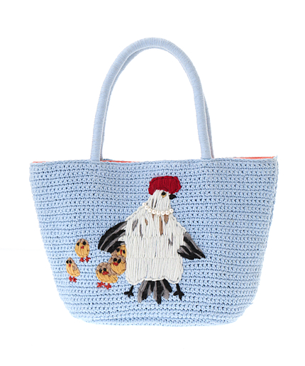 ニット刺繍トート