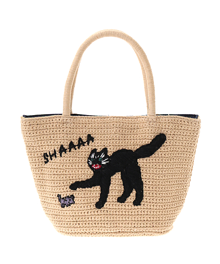 ニット刺繍トート