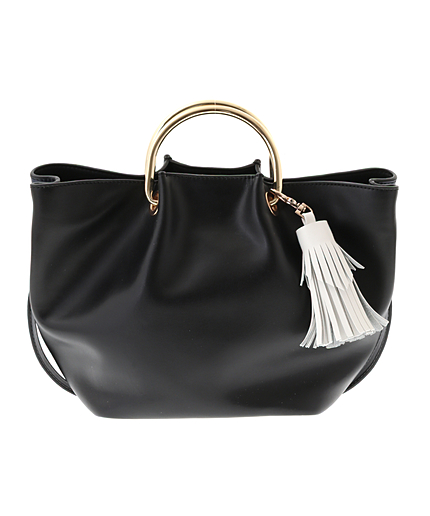 メタルハンドルバッグ