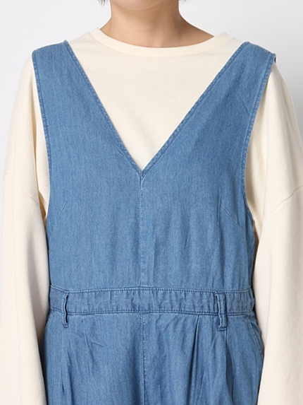 WEGO/Vネックワイドサロペット