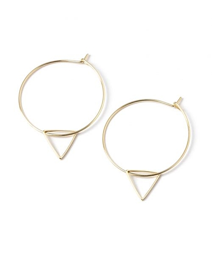 メタルモチーフフープピアス