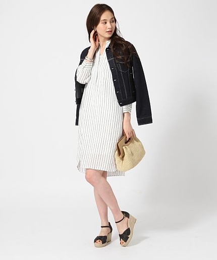 【高品質リネン使用】フレンチリネンプルオーバーシャツ/ワンピース