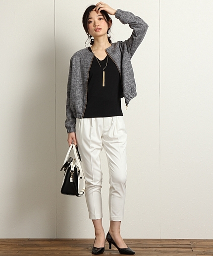 ツイードブルゾン