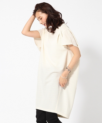 【WEB限定先行予約】フクレボーダージャガードワンピース半袖