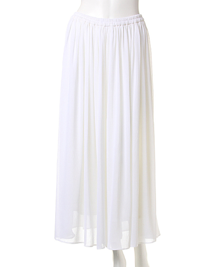 【美人百花6月号泉里香さん着用】シフォン楊柳ロング／スカンツ