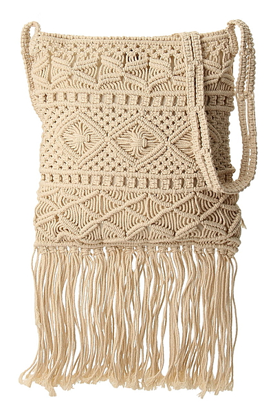 マクラメフリンジショルダーバッグ