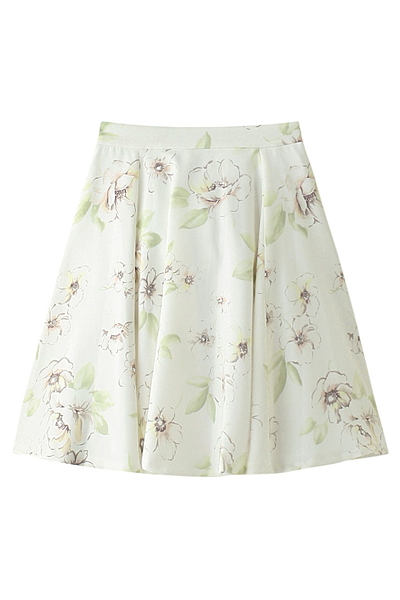 花柄フレアスカート