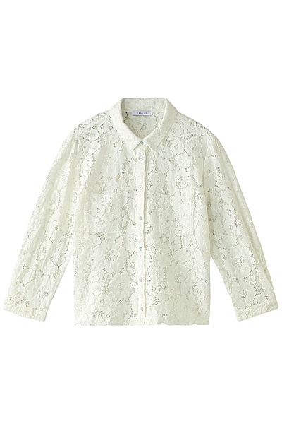 レースクロップドシャツ