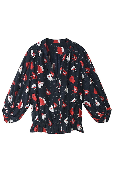 フラワープリントブラウス