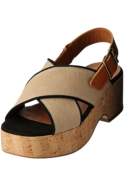 キャンバスクロスベルト コルクソールサンダル