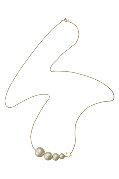 4粒コットンパールネックレス