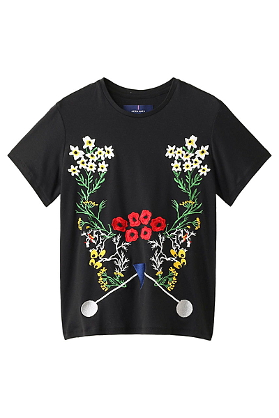 ボタニカル刺繍Tシャツ