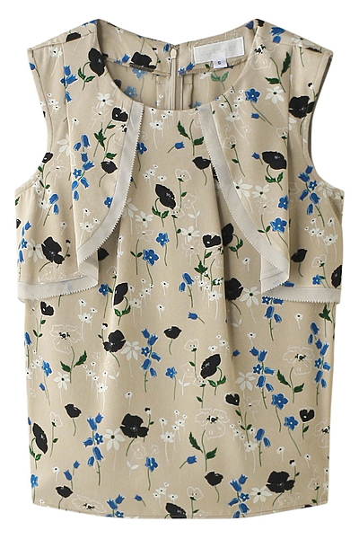 フラワープリントブラウス