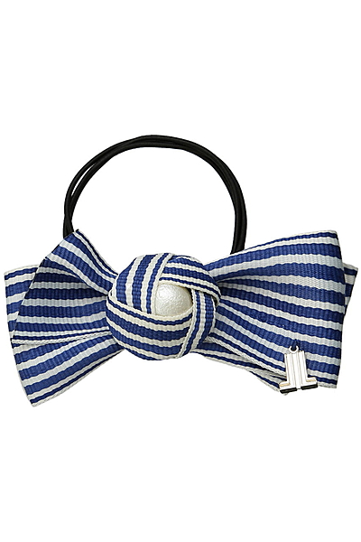 ボーダーリボンヘアゴム